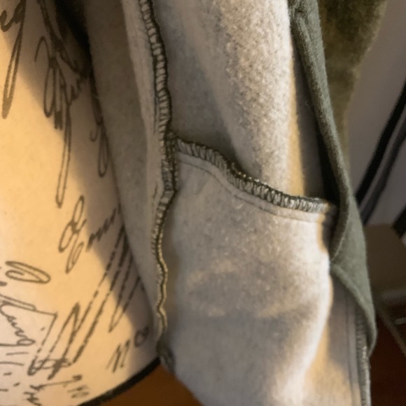 Green Merona Wrap Button Front Fleece Jacket - Picture 3 of 5